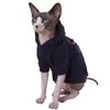 Chat Costumes Designer Sphinx Vêtements Devin Sans Poils Pour Vêtements Automne Hiver À Capuche Plus Polaire Chaud Sphynx2890