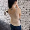 Knitted Women Sexy V-Neck Sleeveless Basic Tank Top 's Casual Underwear Plus Size Camis Female 210514