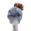 Beanie Cap Herbst Winter Tie Dye Hut Warme Abnehmbare Pom Pom Hüte Neue Stil Scribble Europa Und Amerika Party 9 farben GYL127