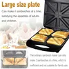 Bread Makers 1400W Electric Large Sandwich Maker Machine Triangle Plate Kitchen Breakfast Non-stick Coating For Gift 220V Sonifer Phil22