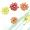 Flower Shaped Napkin Ring Metal Napkins Buckle Rings Wedding Party Table Decoration Towels Decor Buckles Multi Colors KKB7474