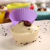 5pc/Lot Silicon Cupcake Form Herzkuchen Muffinform Backware Nicht-Stick Hitzefantes wiederverwendbares Küchenkochhersteller DIY-Kuchen Dekorationstools JY0669