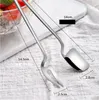 Kreatywna herbata / filiżanka kawy Wiszące łyżki Widelec 304 Ze Stali Nierdzewnej Rose Gold Black Teaspoon Tableware SN4137