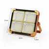 Bärbar Solar Emergency LED Floodlight Outdoor Flood Light Högkvalitativ USB-uppladdningsbar campinglampa