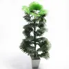 90cm 39 Heads Artificial Palm Plants Large Tropical Tree Fake Palm Leaves Silk Persian Foliage Green Plants for Office Decor 210624