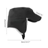 Unisexe doux polaire chaud hiver chapeaux Sherpa doublé avec visière coupe-vent oreillette extérieur neige Ski casquette cyclisme casquettes masques