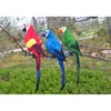 Bitar multi-color falsk papegoja fågel fjäder figur kontor decors trädgård dekorationer