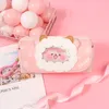 Pencil bags canvas stationery quicksand cute box creative pencils case female student 11 styles