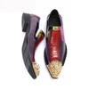 Chaussures pour hommes de luxe Slip sur une robe de cuir formelle Chaussures Hommes Purple Business, Fête et Mariage Chaussures Hommes, 38-46