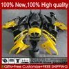 Motorcykel Fairings för Kawasaki Ninja ZX 10R ZX10 10 R 1000 CC ZX10R Yellow Black 08 09 10 Body 56No.59 1000cc ZX1000C ZX-10R 2008 2009 2010 ZX1000 08-10 Bodywork Kit