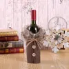 Joyeux Ornements de Noël Ornements de Noël Cadeau de Noël Couvercle de bouteille de vin Couverture de jouet pour la maison Enfèvements de Natal TO950