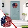 Świąteczne zapasy imprezy IC Wreath Independence Day Front Door Dekoracja USA Garland Hal na zewnątrz weranda Wiszące wystrój2441919