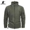 MeGe Brand Clothing Coat Men Tjockad Varm Militär Armé Fleece Jacka Patchwork Multi Fickor Polartec Mäns och Coats 211217