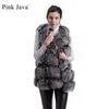 Rosa Java 80 Women Winter Coat Real Fur Vest Natural Fur Gilet Fashion Clothing Ganuine Coat Fur Jacket 210910