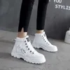 Winter damskie buty 2021 koronki kobiety trampki śniegowe botki wodoodporne ciepłą platformę botas kobieta obuwie botas de mujer y1018