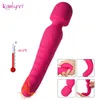 NXY vibratori riscaldamento potente bacchetta magica vibratore orale ricarica USB clitoride per le donne massaggiatore giocattoli adulti del sesso Masturbatore 1119