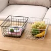 Metal Iron Wire Desktop Storage Basket Cosmetic Container Organizer Bathroom Collection Toiletry Wrought Holder Kitchen E3B4 Baskets