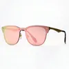 Modemärke Solglasögon Mens Designer Siamese Solglasögon Cat Eye Woman Sol Glasögon med UV400 -skydd och verklig kvalitetsläder8869099