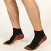 Meias masculinas 5 pares de fibra de cobre compressão esportes homens mulheres unisex pé plantar fasciite calcanhar arco dor meias