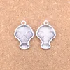 50 sztuk Antique Srebrny Brąz Plated Gas Maska Steampunk Charms Wisiorek DIY Naszyjnik Bransoletka Ustalenia Bransoletka 28 * 19mm