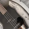 4 cuerdas Gene Simmons AX Signature Black Electric Bass Guitar Forma irregular Guitarras de China, Bajos a mano personalizados
