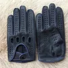 Fashion Breathable Genuine Leather Gloves High Quality Men's Lambskin Driving Gloves For Male Mittens