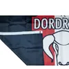 Bandiera della squadra di calcio olandese FC Dordrecht Nero 3 * 5 piedi (90 cm * 150 cm) Bandiere in poliestere Banner decorazione casa volante giardino Regali festivi