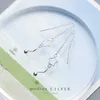 シンプルなスイングファッション星長いタッセルチャームドロップイヤリング100％925スターリングシルバーの刻まれた銀女性ジュエリービジュー210707