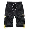 Shorts Large Size Summer Streetwear Male Bermuda Cargo Side Pockets Plus 7XL 8XL 9XL Knee Length Men's Cotton 210713