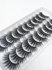 Mão feita 10pairs 3D Faux Mink Eyelashes Maquiagem Ferramentas Natural Longo Falso Lash Dramática Cílios Extensão Eyelash Maquiagem