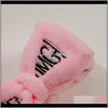 Omg Buchstabe Coral Fleece Wash Face Bow Haarbänder für Frauen Mädchen Stirnbänder Kopfbedeckung Haarbänder Turban Haarschmuck 6 Stück Oookq Xiawf