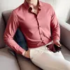 Mäns Casual Shirts 2021 Non-Iron långärmad tröja Business Slim Bomull High-end Anti-Wrinkle Höst och Vinter