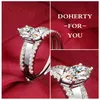 1ct Set S Marquise Cut Diamond Solid Platinum 950 Ring White Gold Engagement Jewelry