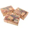 12pcs papier kraft portable boîte-cadeau de Noël fête titulaires de faveur goody boîte de bonbons boîtes à biscuits pour la fête de Noël maison 211108