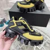 Prad Shoesprad Desinger Sapatos Casuais CloudBust Thunder Sneakers Mulher Mulher High Plataforma 3D Treinador Runner PRADS Tabela de malha