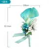 Broche Callalily Comum para Casamento Flores Decorativas Artificiais Corsage Noiva e Noivo Boutonniere