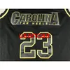 すべての刺繍No. 23 2020ノースカロライナブラックゴールドバスケットボールジャージをカスタマイズする男性の女性ユースベスト任意の番号xs-5xl 6xlベストを追加