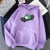 2pcs / lot hajuku stil Japan koreanska lösa tröja Tecknad film Kawaii skateboard grod print mönster fleece kvinnliga hoodies 210809
