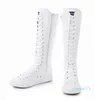 Punk Emo Gothic Women Girl Shoes Shoes Lace Up Rock Boot Canvas Sneaker Ginocchio alto