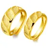 Cluster Rings 18K Yellow Gold Ring For Couple Lover Luxury Frosted Finger Valentine's Day Birthday Fine Jewelry Gifts