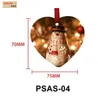 Sublimation Blanks Christmas Decoration Metal Pendant for Sublimation Transfer Printing Heat Press Aluminum Plate