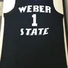 Nikivip Weber State Wildcats College Damian Lillard #1 Maglia da basket retrò nera Cucita personalizzata da uomo con qualsiasi numero Nome maglie