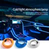 Auto EL Wire LED Light Interior Ambient LED Strip Illuminazione al neon Ghirlanda Fune metallica Tubo Decorazione Tubo flessibile Colori Lampada automatica