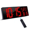 Настенные часы светодиодные большие цифровые часы с пультом дистанционного управления 16,5 дюйма склонить таймер Dimmable Alarm Day Date Datement