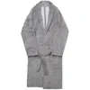 IEFB Design Abbigliamento da uomo di Media Lunghezza Minimalista Chic Peluche Lace Up Vestiti di Cotone Spessi Caldi Abiti Allentati Coreani 9Y5084 210524