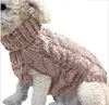Perro cálido gato suéter de ropa de invierno tortuga de tortuga de hechos de hechos de perrito de perros para perros pequeños S Pequeño Chaleco de vestir DB043