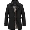 Men's Jackets Mens Business Jacket Autumn Men Long Cotton Windbreaker Overcoat Male Casual Winter Trench Outwear Coat