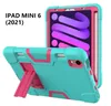 3 i 1 TPU PC Hybrid Robot Armor Shocksäker Kickstand Standfodral för iPad Mini 6 5 4 Pro 10.2 11 2021