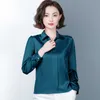 Korean Silk Women Shirts Long Sleeve Office Lady Satin White Shirt Blouses Tops Plus Size Camisas Mujer 210531