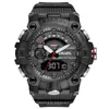 BASID Fashion Men's Sport Watches Shock Resistant 50M Waterproof Wristwatch LED Alarm Stopwatch Clock Military Watches Men 8040 G1022